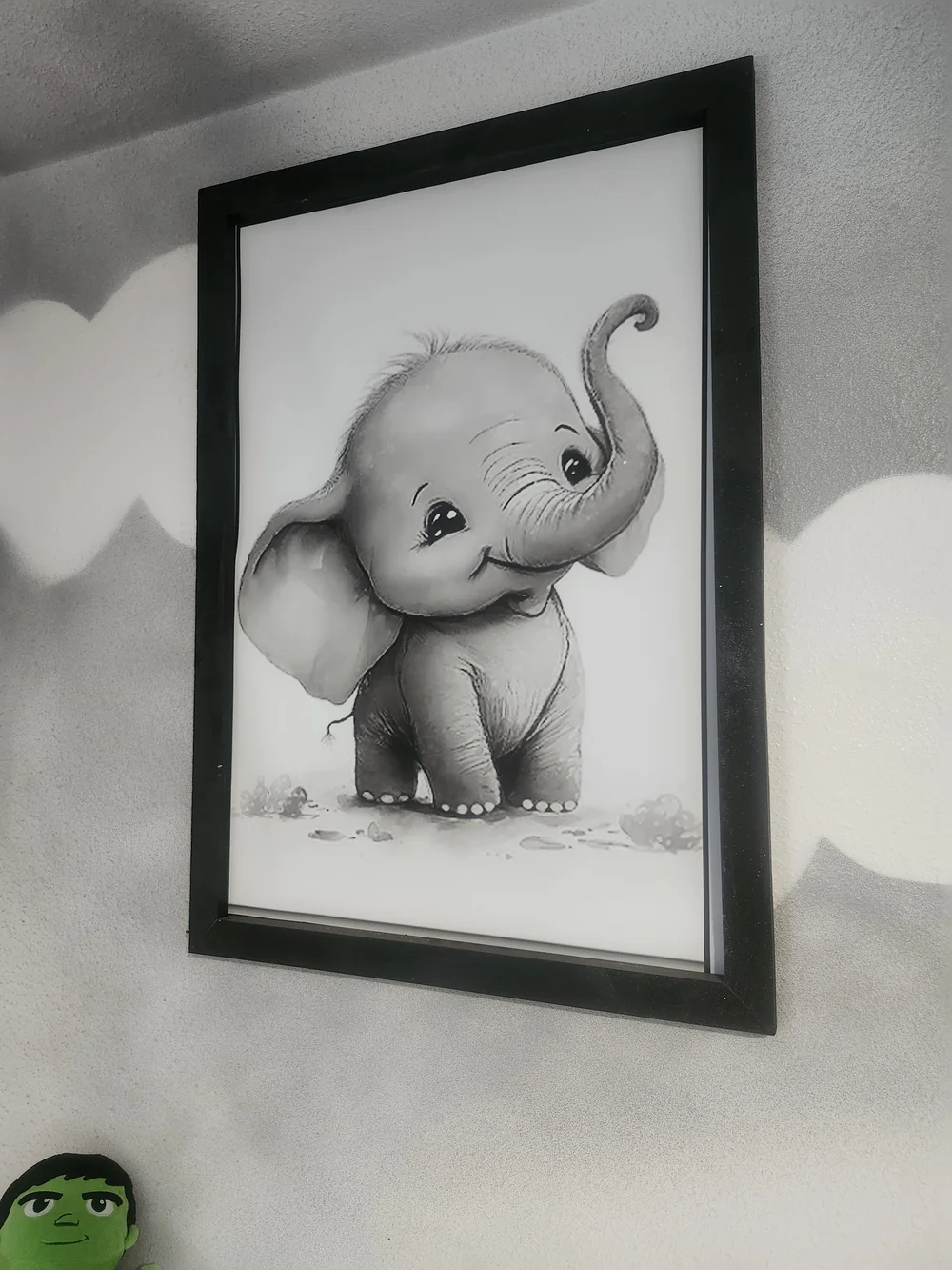 Framed Black & White Lion Cub Art Print